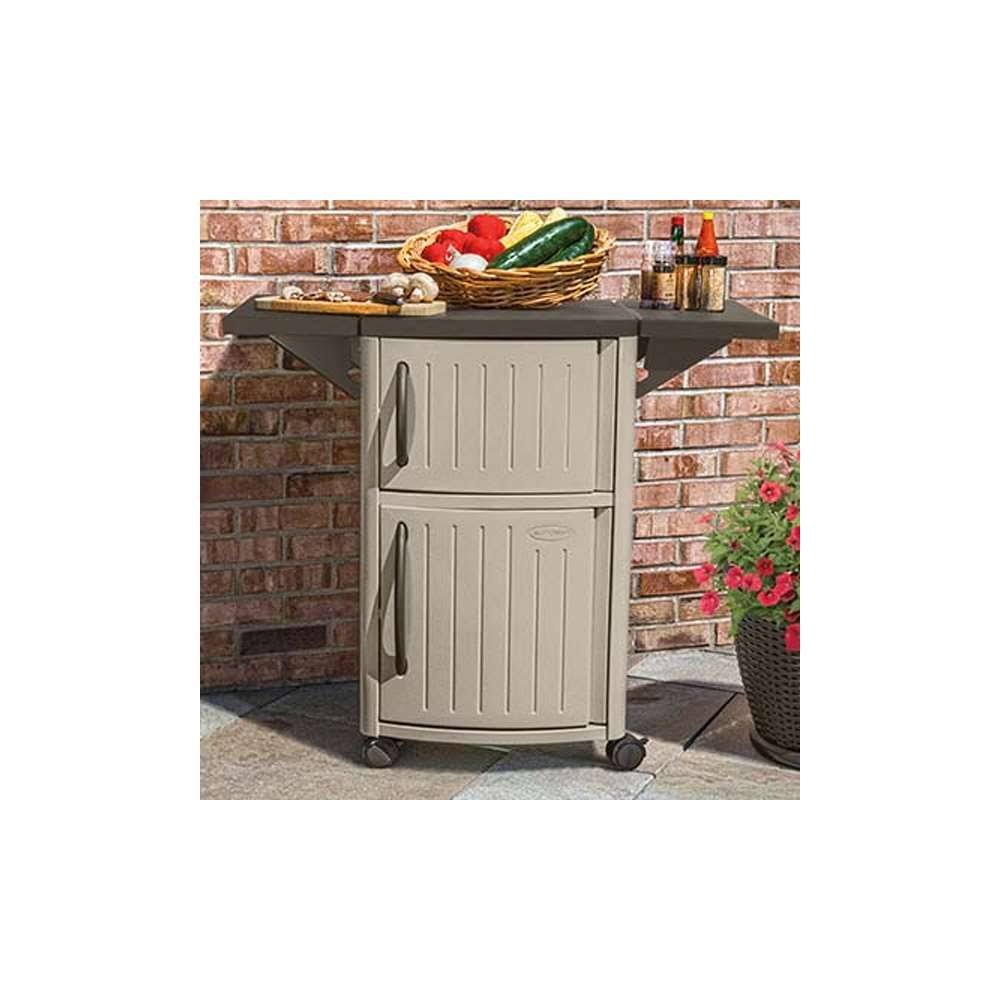 Taupe Outdoor Prep Station Cart G578297