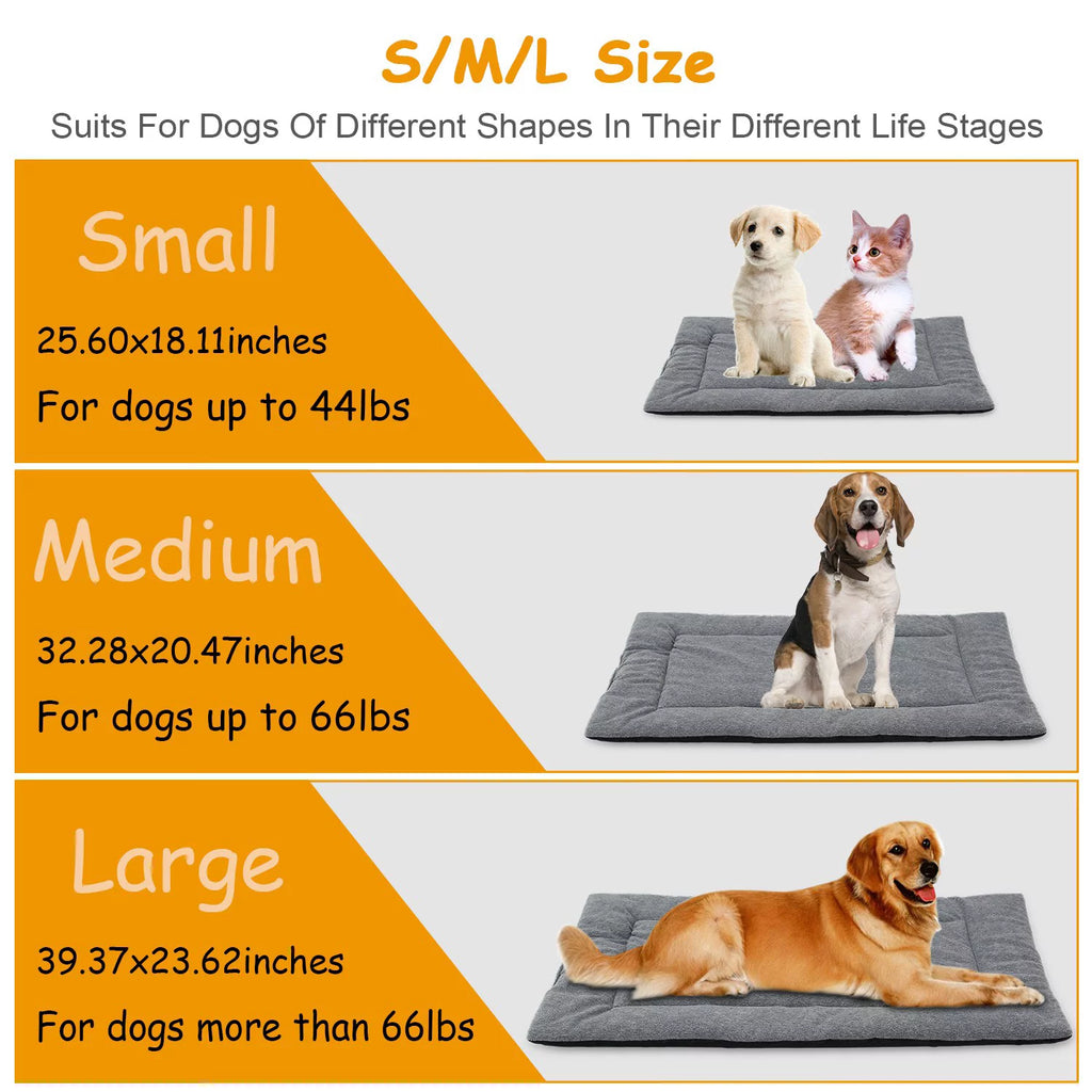 Fleece Dog Bed Mat Reversible Water Resistant Cushion Pad W293