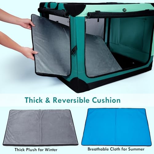 42 inch Collapsible Dog Crate with Durable Mesh Windows V725