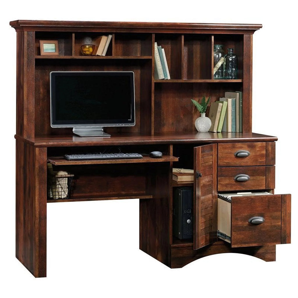 Computer Desk and Hutch with CPU Storage and Keyboard Drawer O99503
