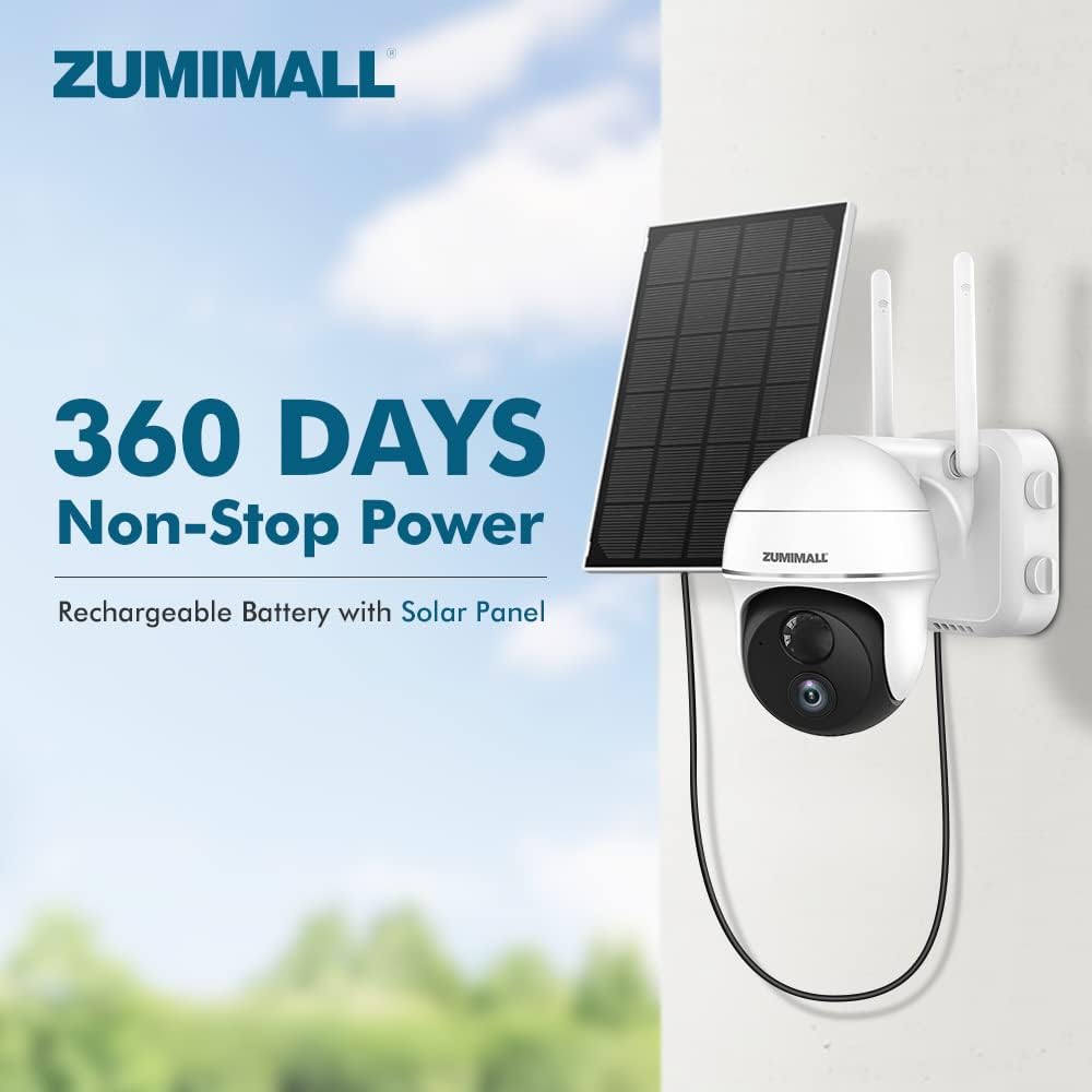 Wireless Outdoor WiFi Pan Tilt 360-degree Solar Security Camera P686505