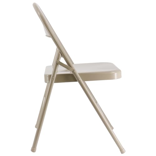 4 Piece White Plastic Folding Chairs W73062