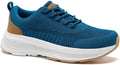 Blue Cushion Breathable Lace up Walking Sneakers D674