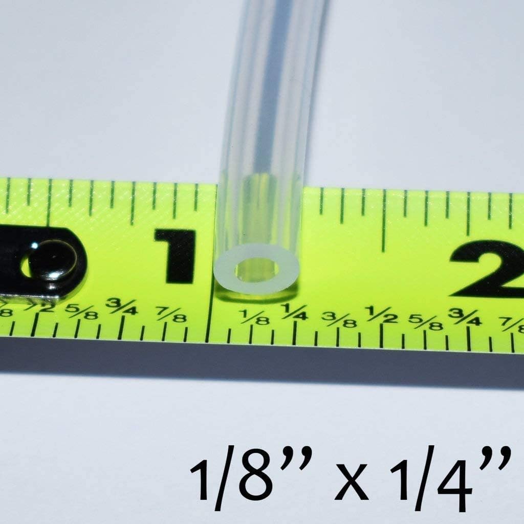 Pure Silicone Tubing 1/8" ID x 1/4" OD 500F 75 Feet Pack of 2 T130