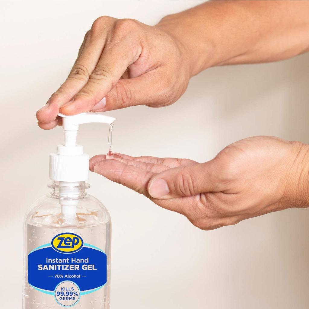 Instant Hand Sanitizer Gel 70% Alcohol 1 Gallon Case of 4 Pump Included Z371774
