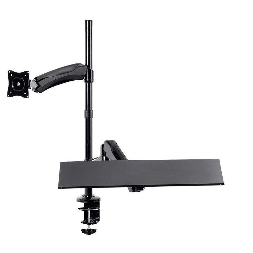 Sit-Stand Articulating Monitor and Keyboard Workstation B955