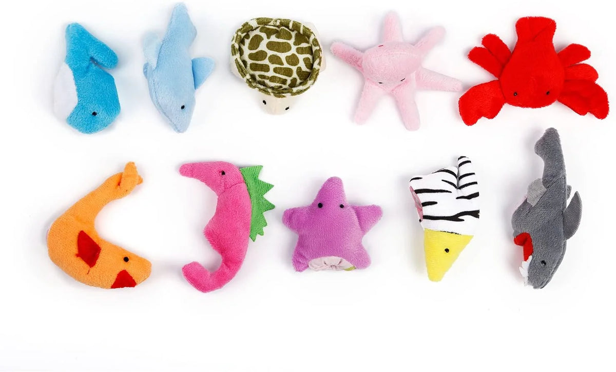 20 PCS Soft Velvet Animal Finger Puppets Toys F9018