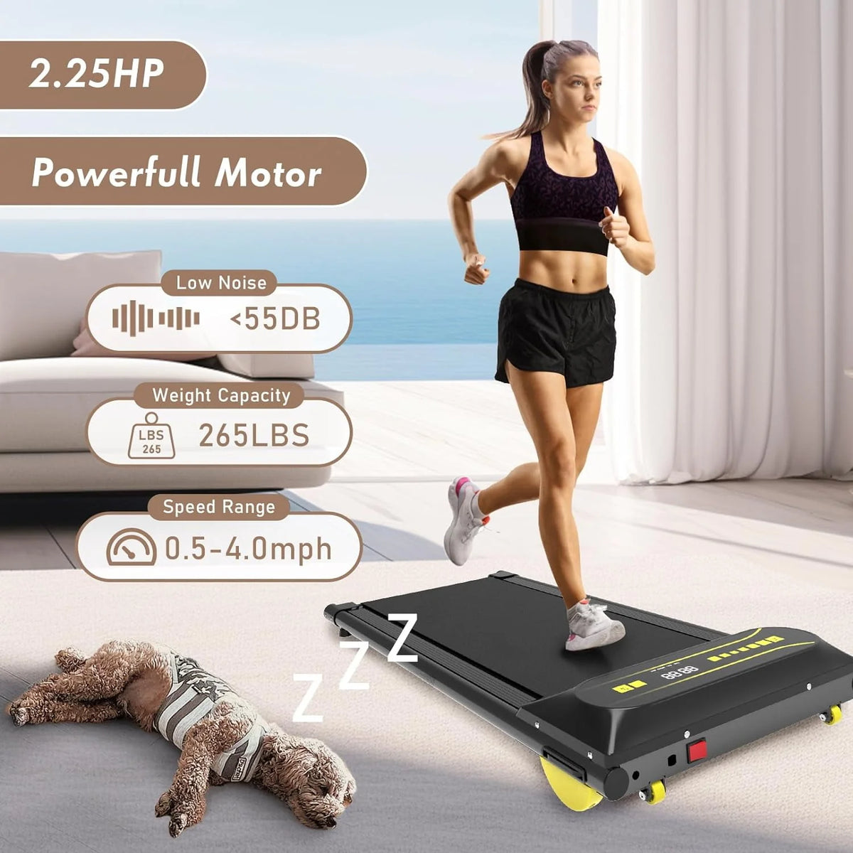 Portable Mini Treadmill Black G481