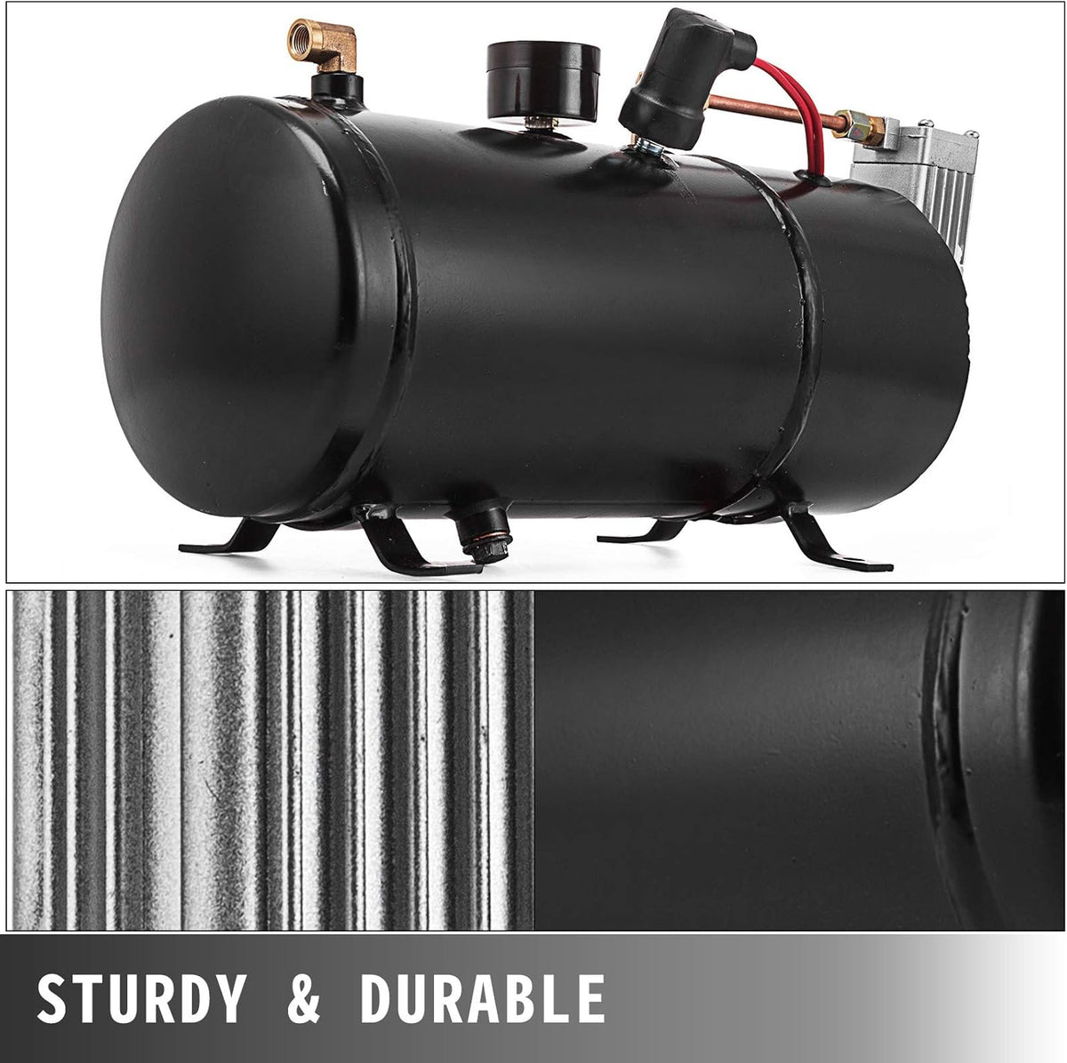12V Air Compressor with Tank 0.8 Gallon/3 L, 120 psi Working Pressure I239