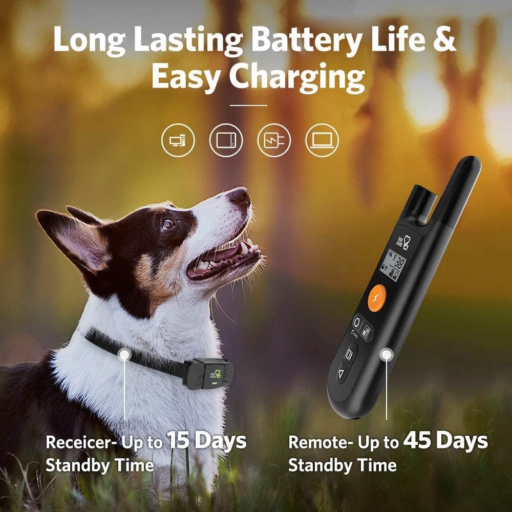 Dog Training Collar with Remote, Beep Vibration Static Modes, Pack of 2 M388316