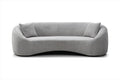 Light Gray Chenille Velvet 3 Seater Curved Sofa M910743