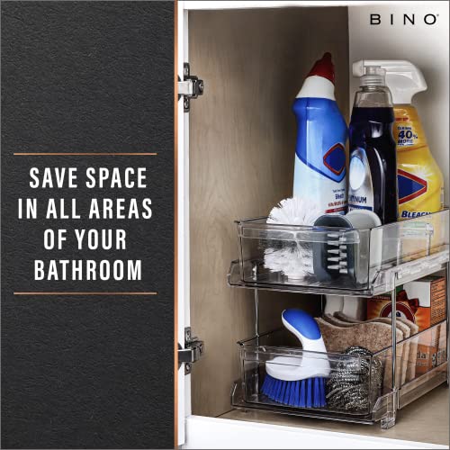 2 Tier Clear Storage Organizer with Dividers N1569