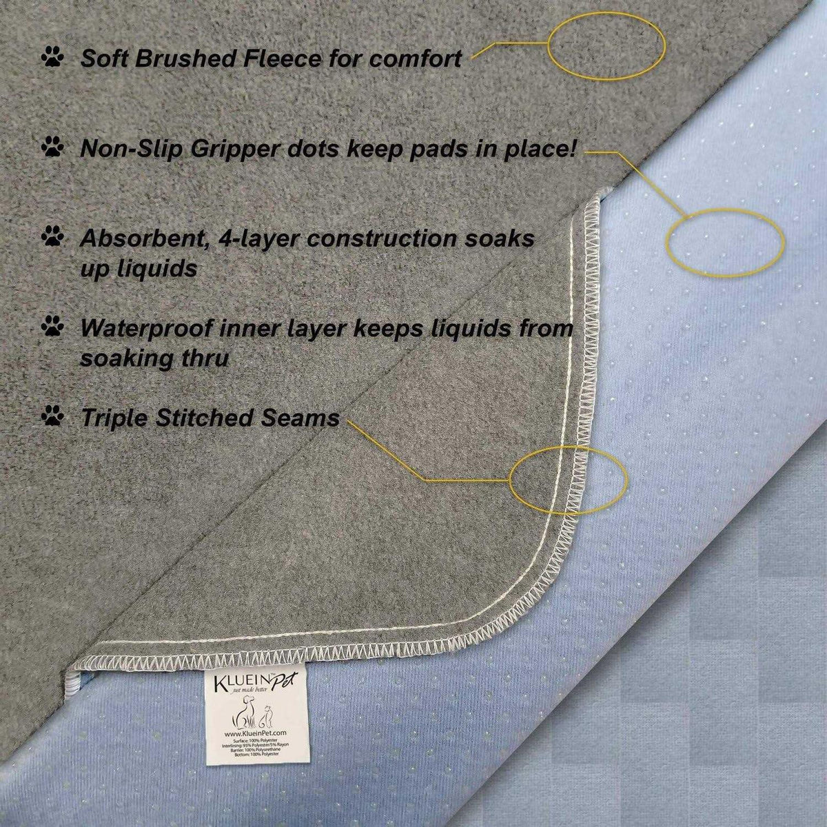 72x72 Washable Waterproof Non-Slip Dog Mat Q39002