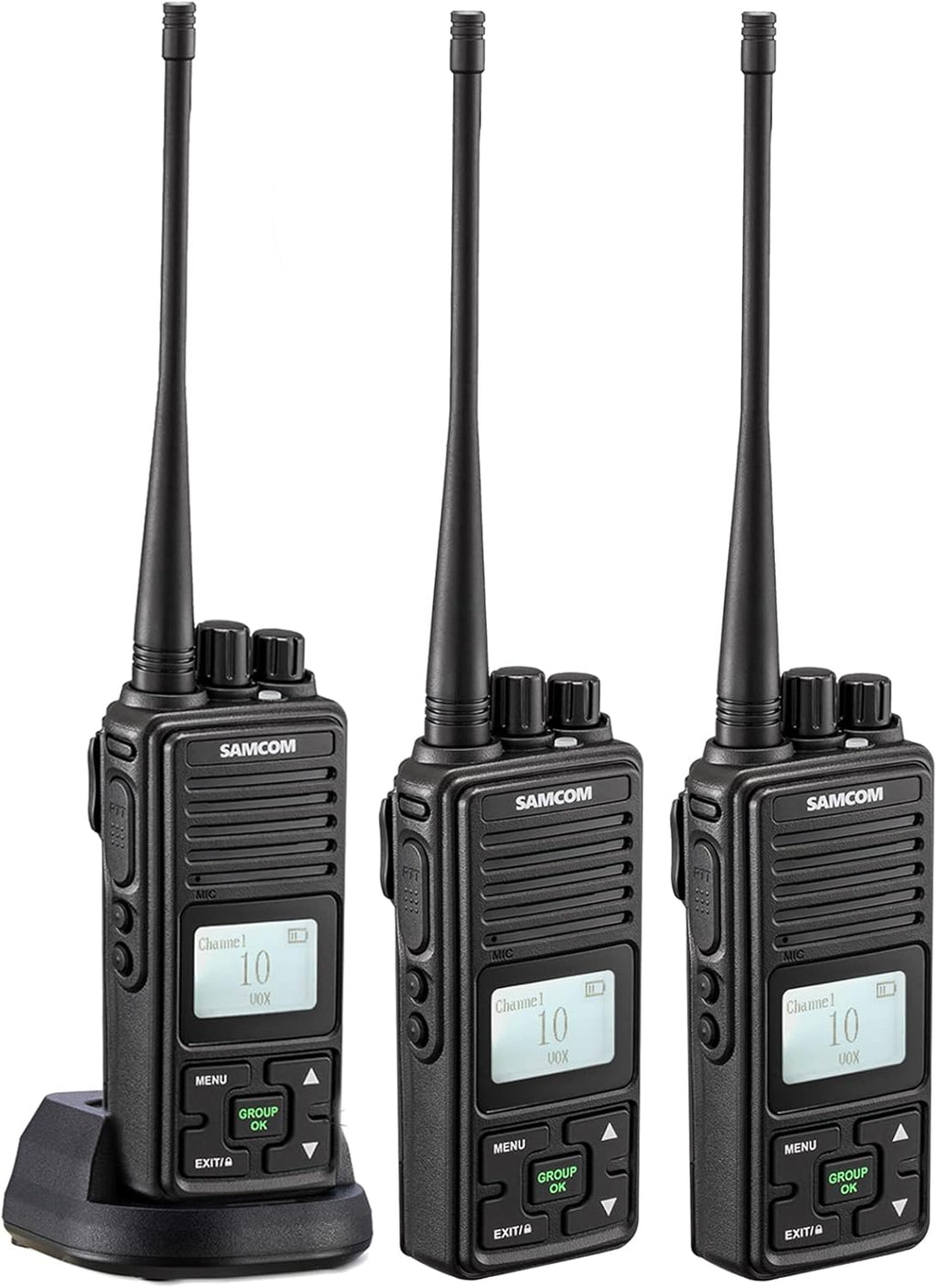 2 Pack UHF Rechargeable Handheld Radio with Earpieces N75989
