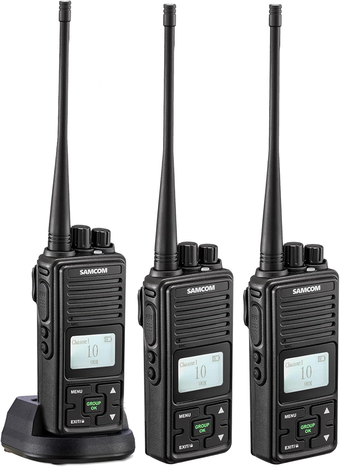 2 Pack UHF Rechargeable Handheld Radio with Earpieces N75989