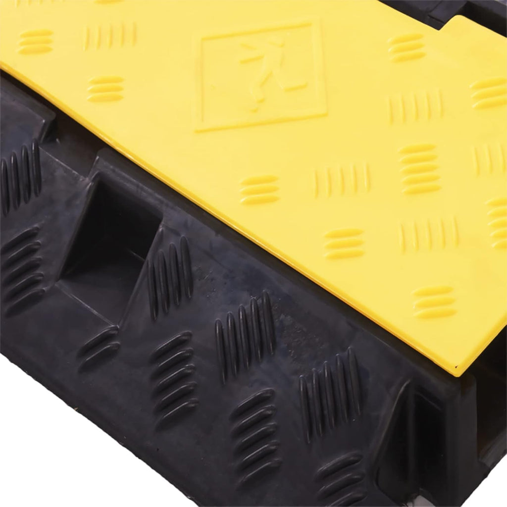 Cable Protector 2 Pack, 3 Channel PVC Rubber, 44000lbs Capacity Heavy Duty M8046