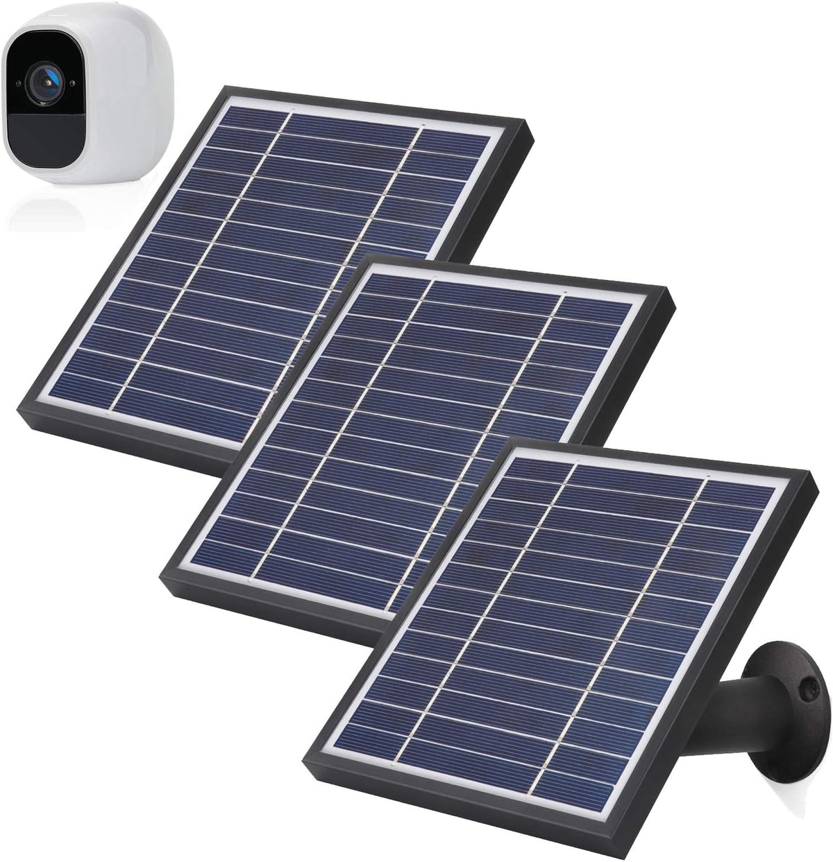 3 Pack Solar Panels with Power Cord and Adjustable Mount O23090