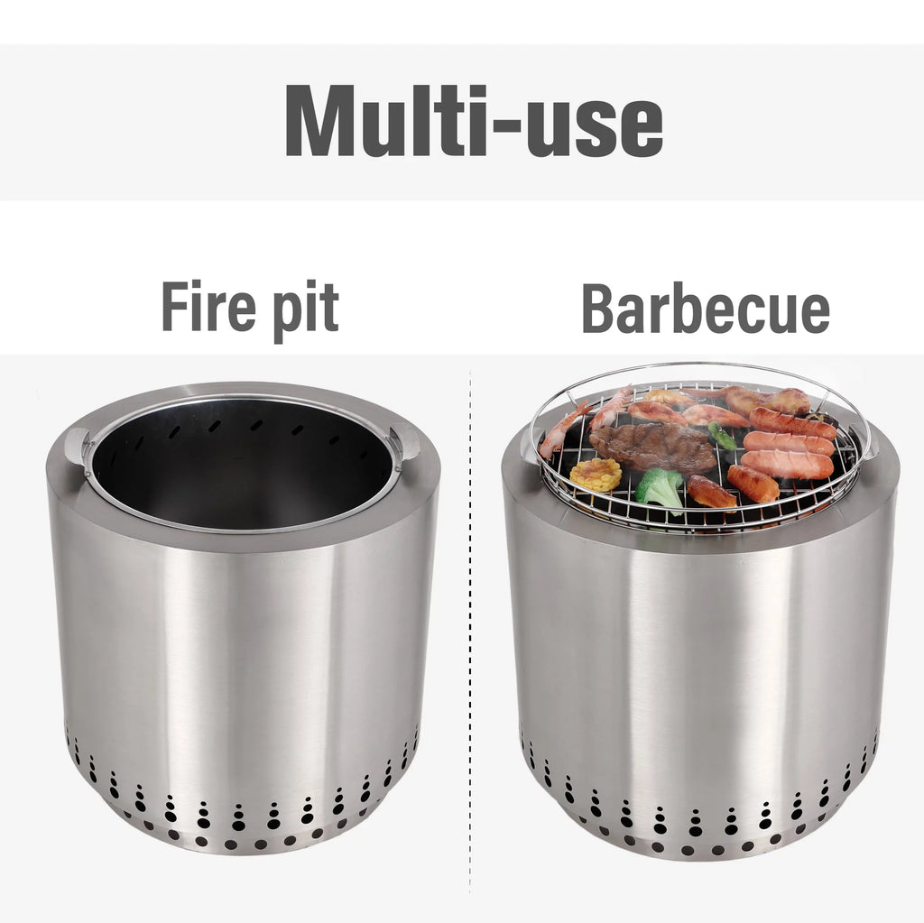 17 Stainless Steel Portable Smokeless Fire Pit C883275
