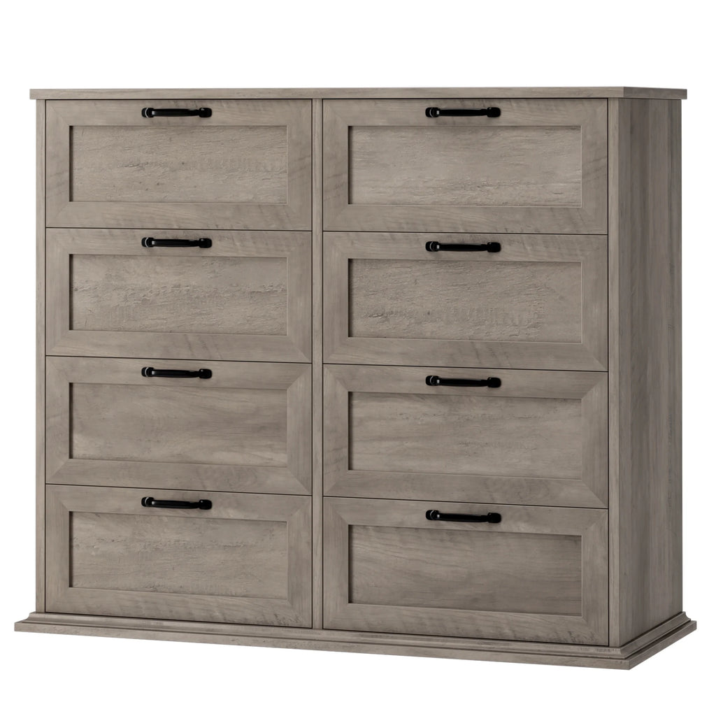 White 8 Drawer Wood Dresser W100384