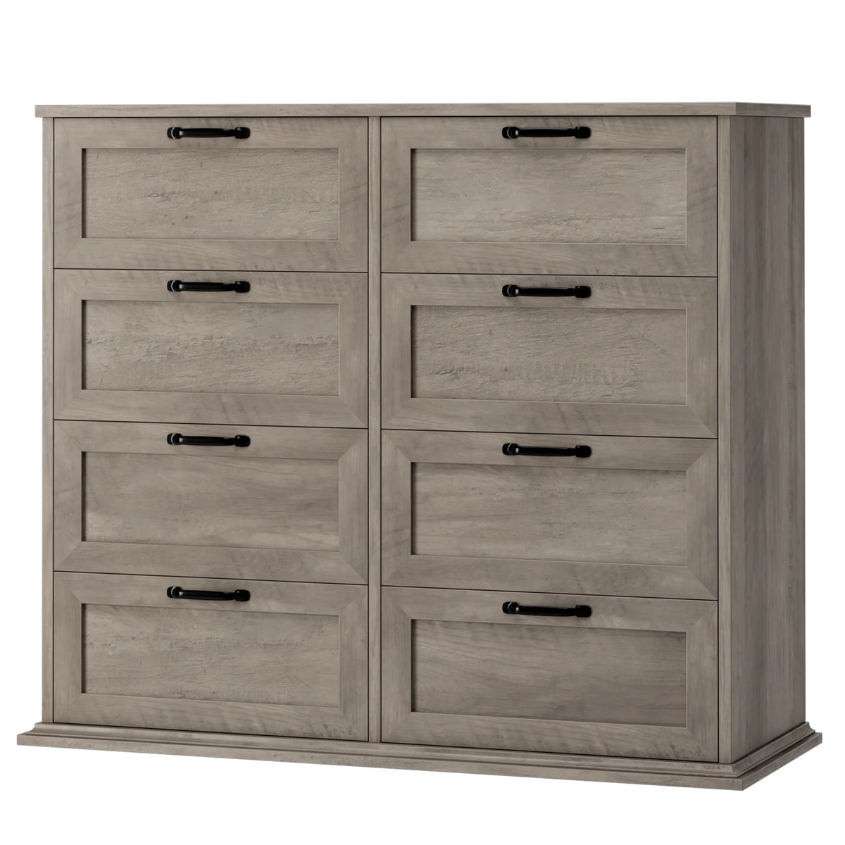 White 8 Drawer Wood Dresser W100384