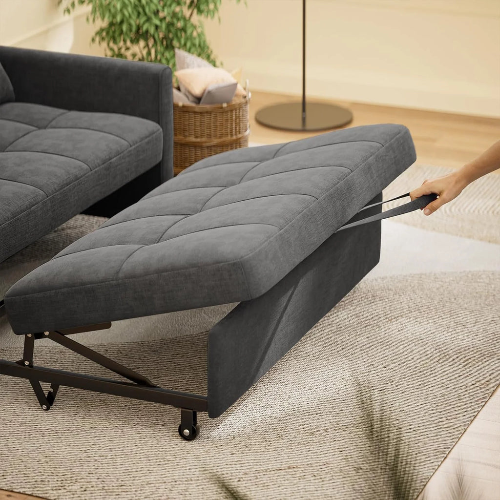 Dark Gray Convertible Sleeper Sofa Bed Z181260