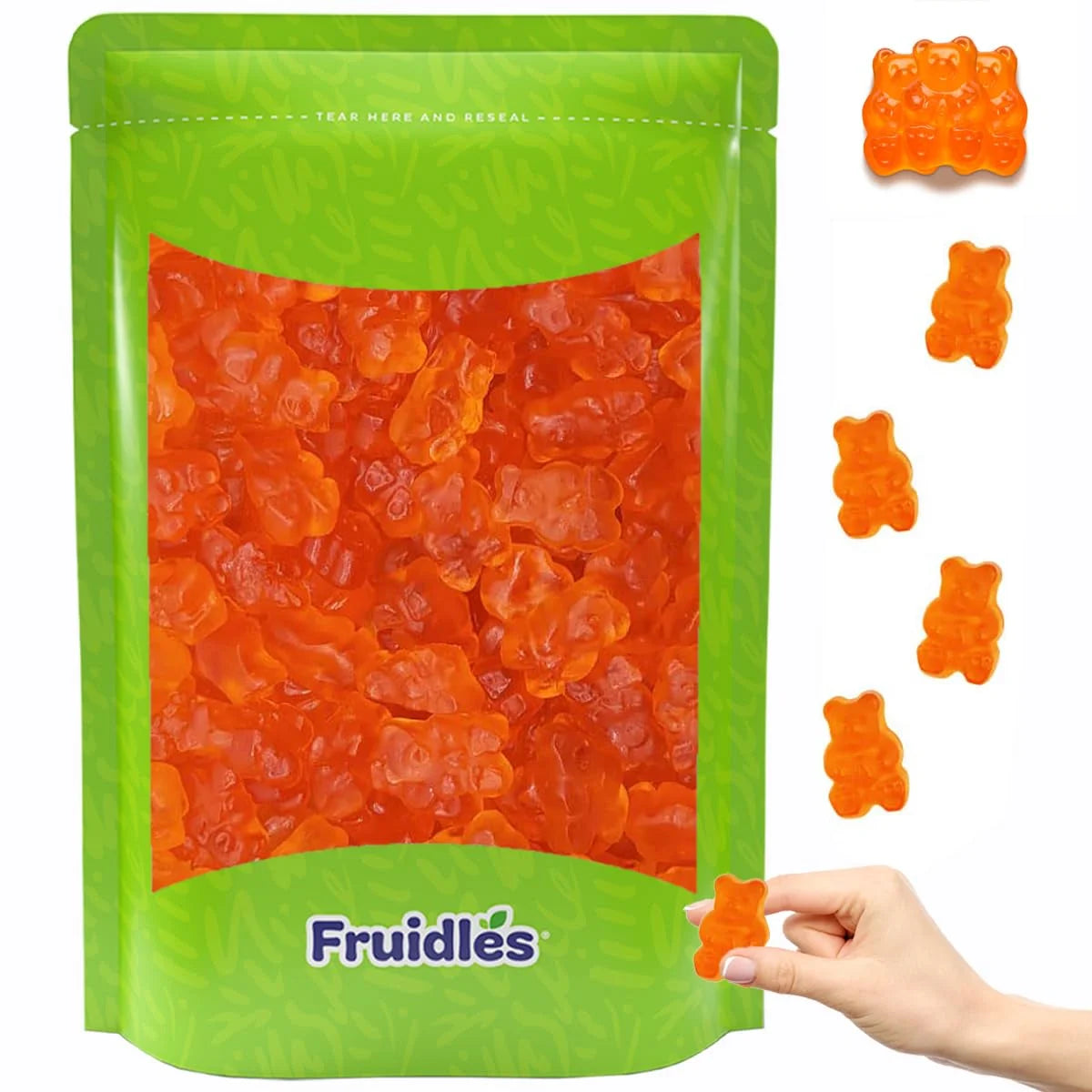 Orange Gummi Bears Candy 2 Pound Bag G4296