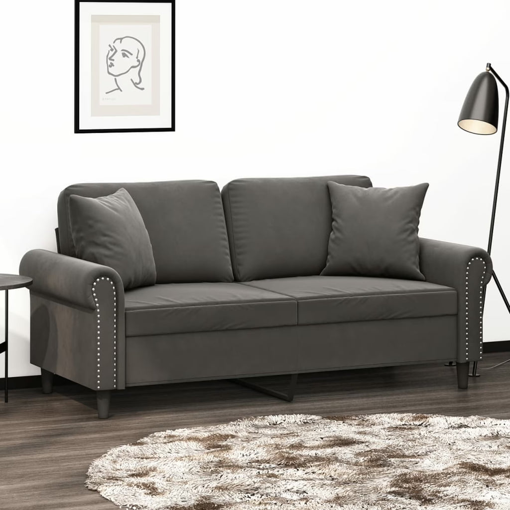 2-Seater Sofa Dark Gray 55.1" N2730