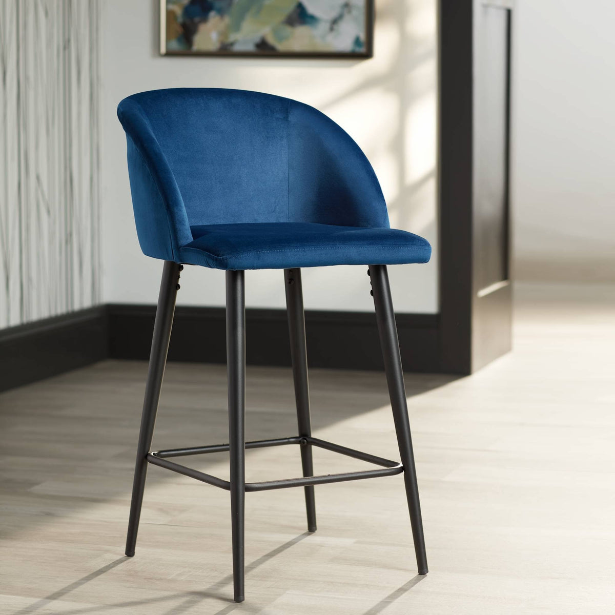 Blue Velvet Barstool Z3900