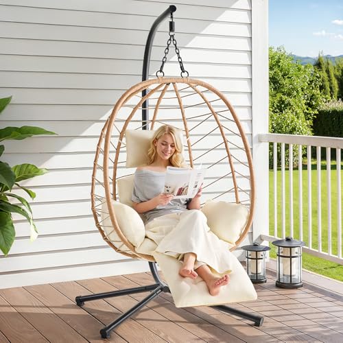 Hanging Egg Chair with Cushion and Stand C409220