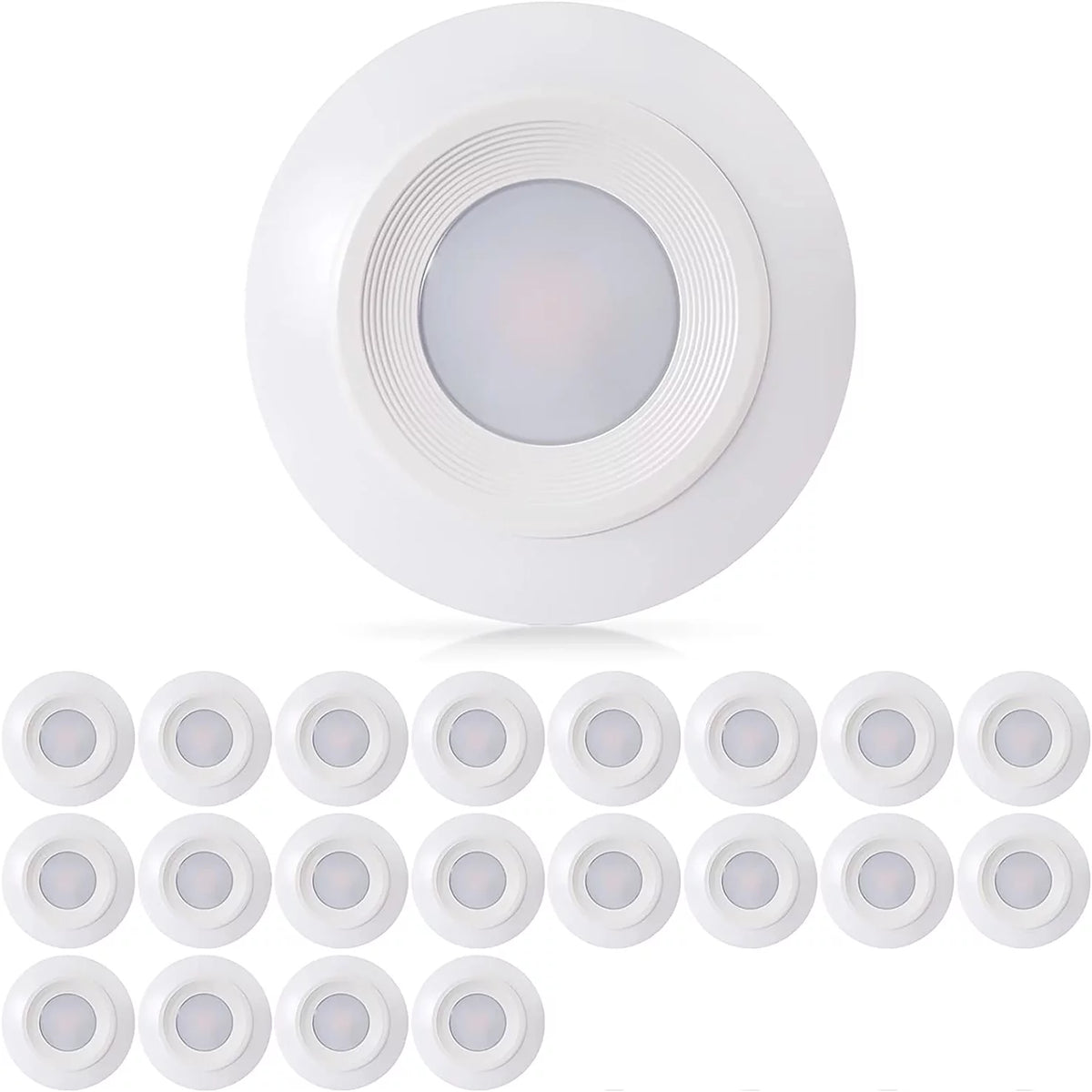 6 in LED Flush Mount Ceiling Light 9.5W Dimmable 2700K 20 Pack C9192