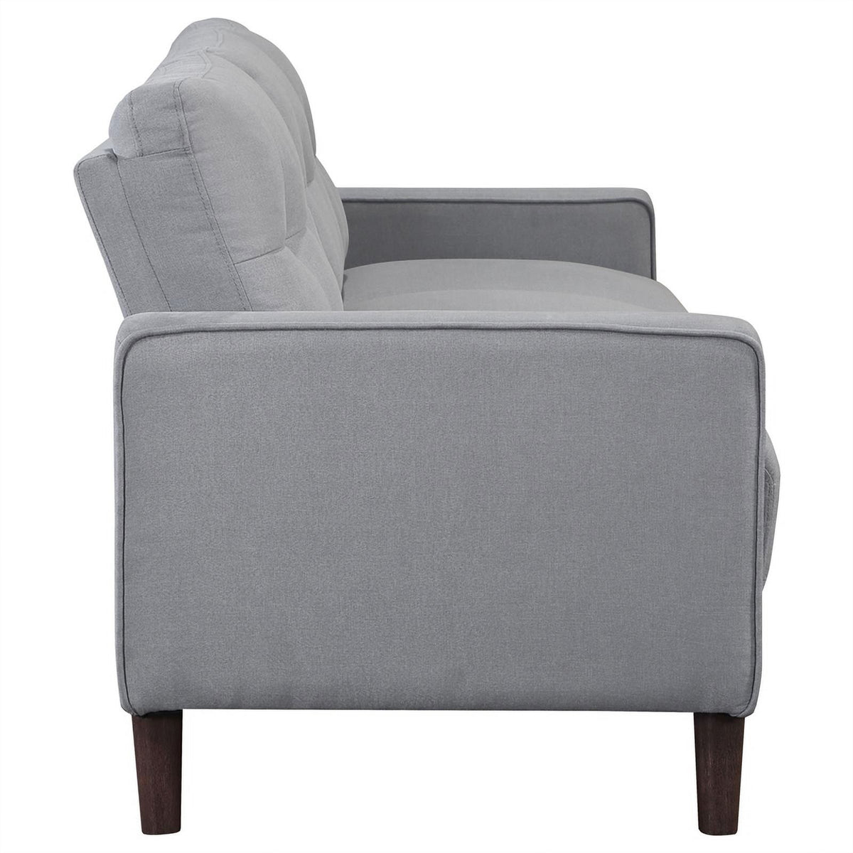 Gray Upholstered Fabric Sofa with Track Arms F34749