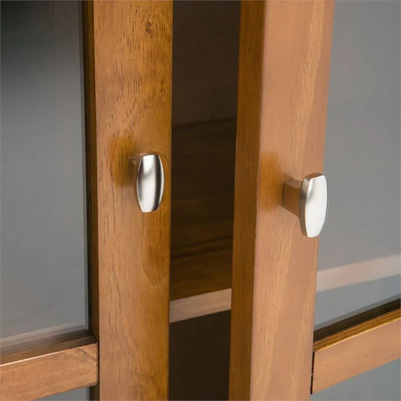 Light Golden Brown Solid Wood Media Cabinet B298