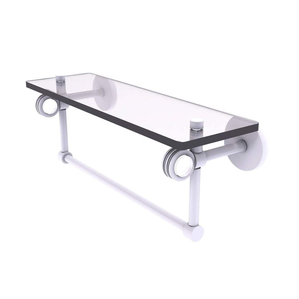 Antique Bronze Glass Shelf with Towel Bar C3715
