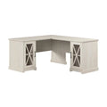 Linen White Oak L-Shaped Desk R732956