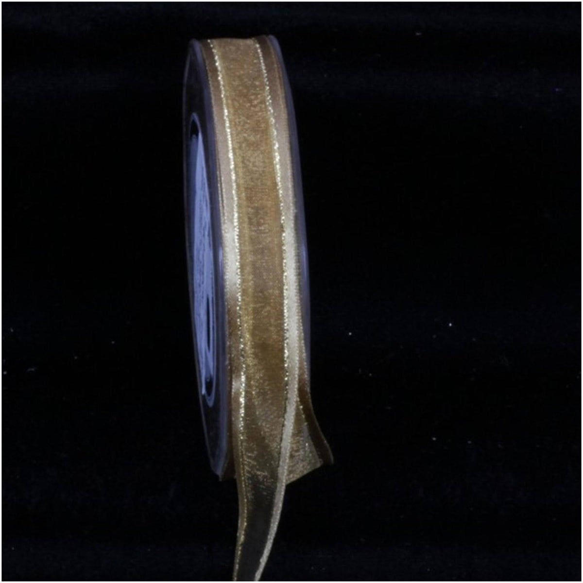Dijon Satin Edged Organdy with Gold Trim 16mm x 60 Yards C9463