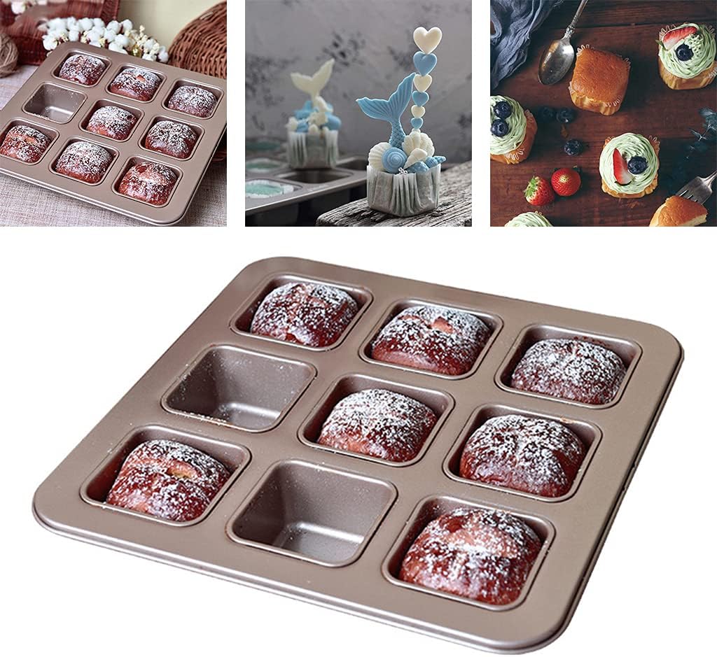 Brown Non-stick Stainless Steel Baking Square X673