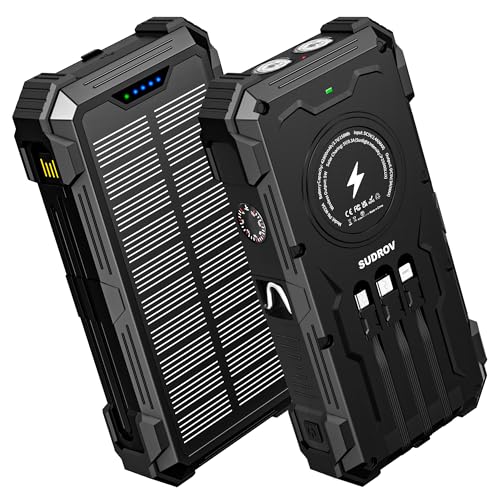 42800mAh Wireless Portable Charger with USB-C, QC3.0 Fast Charging 15W 4 Ports Outdoor Battery Pack with Dual LED Flashlights C6948