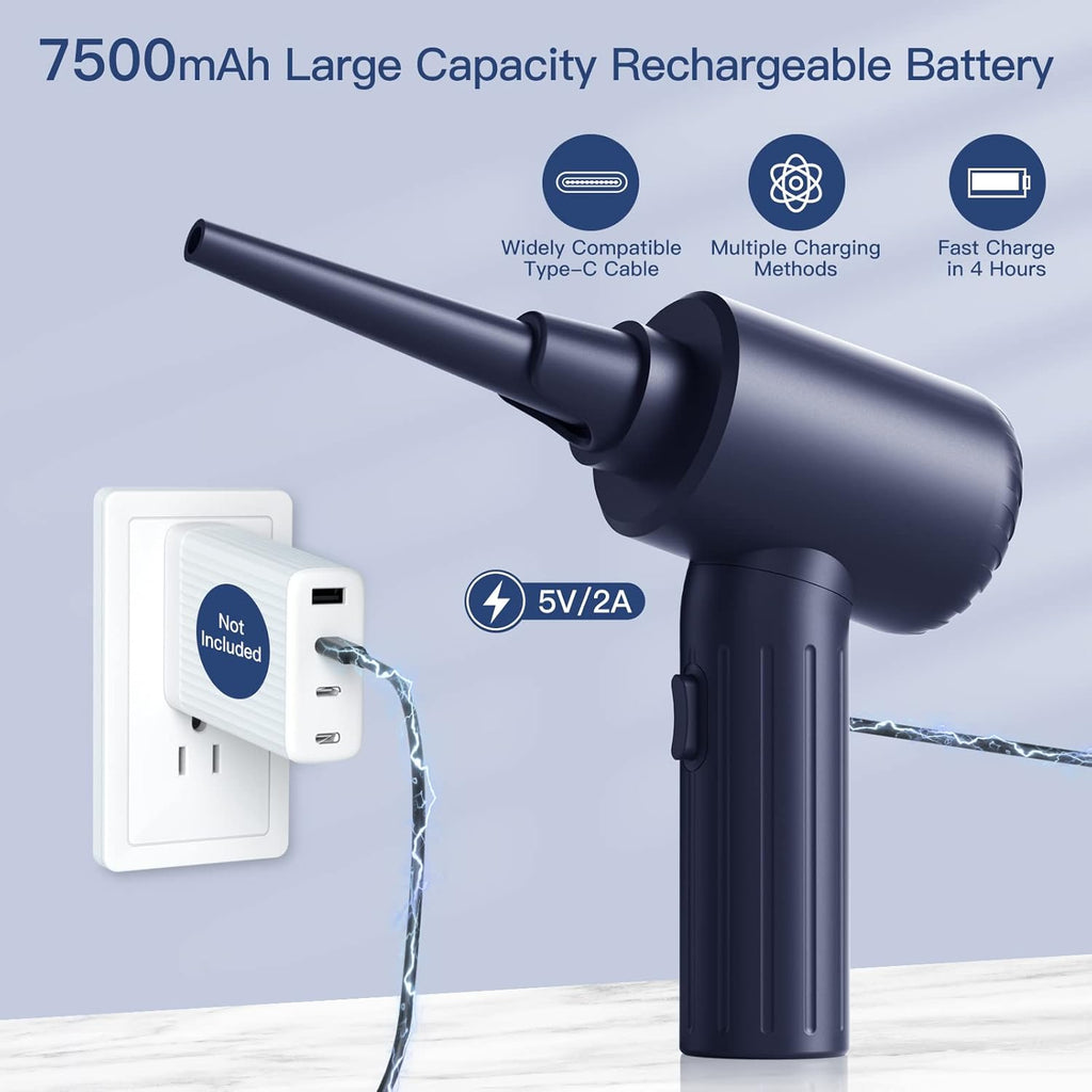 Cordless Electric Air Duster 3-Gear 7500mAh Pack of 2 F203