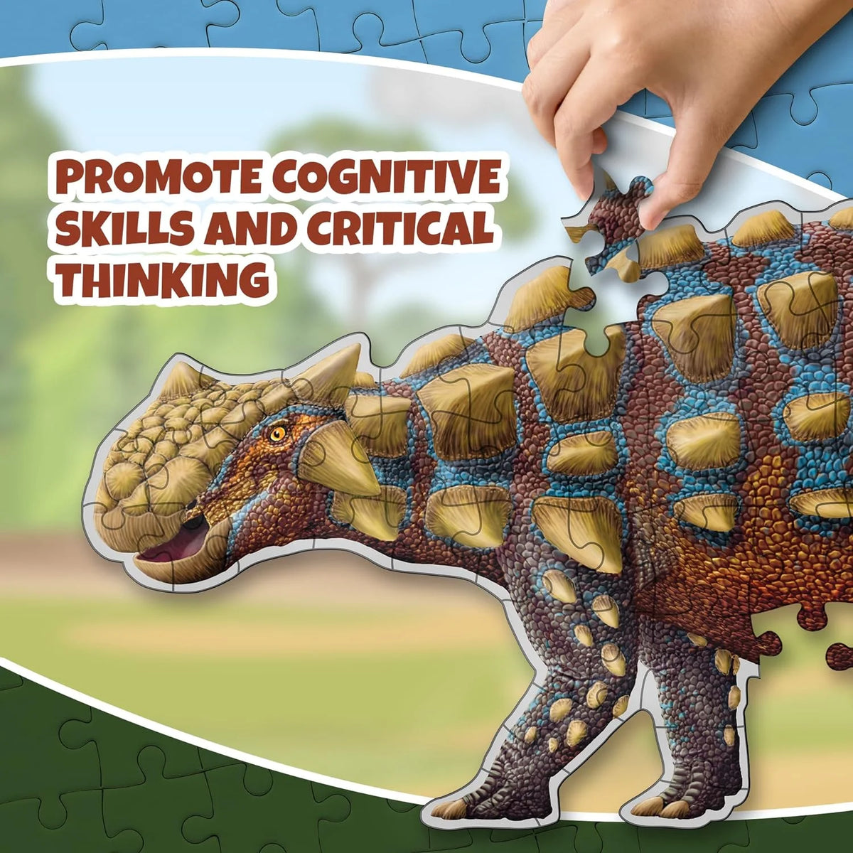 100-Piece Double Sided Glow-in-The-Dark Dinosaur Jigsaw Puzzle P643