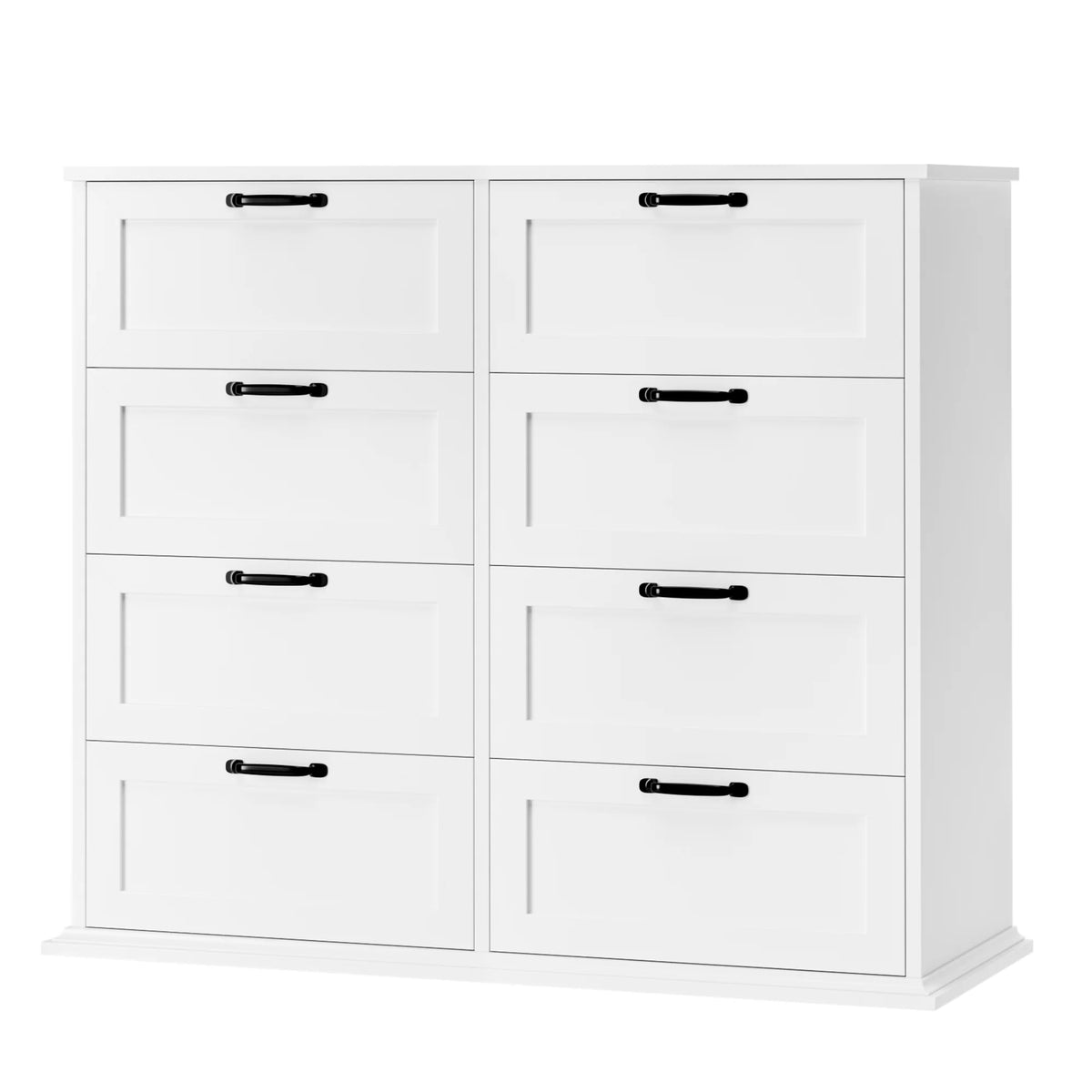 White 8 Drawer Wood Dresser W100384