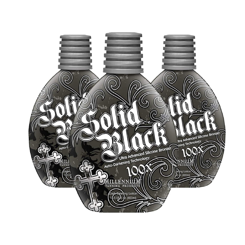 Solid Black 100X Indoor Tanning Lotion, 13.5 Fluid Ounces, 3-pack X66926