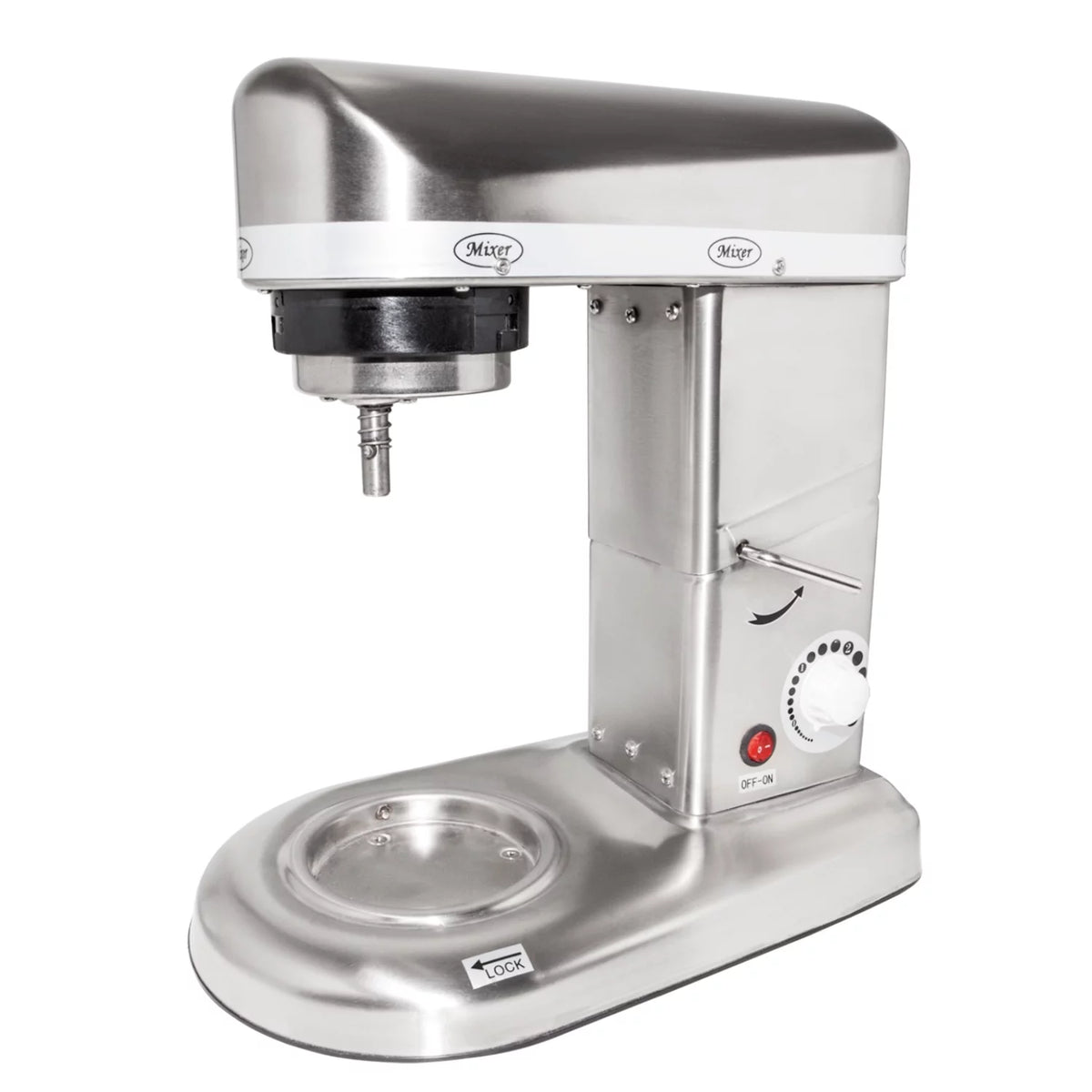 Commercial Food Mixer with Dough Hook, Wire Whip & Beater Stainless Steel 7L V1723