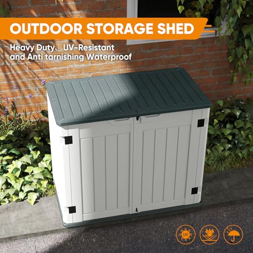Light Grey HDPE Resin Outdoor Storage Shed A429