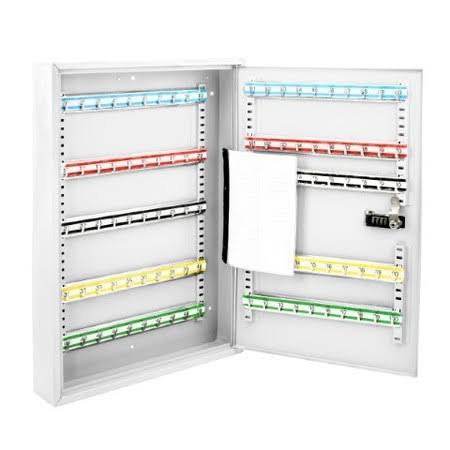 White Storage Cabinet with Combination and Key Lock R1829