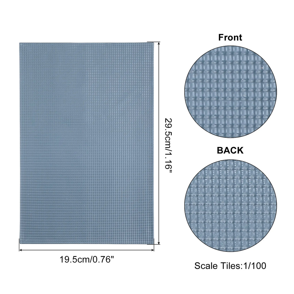 Dark Grey PVC Miniature Roof Tiles Pack of 10 H17793