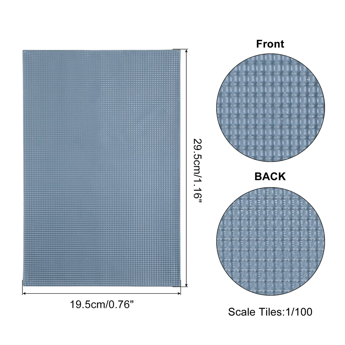 Dark Grey PVC Miniature Roof Tiles Pack of 10 H17793