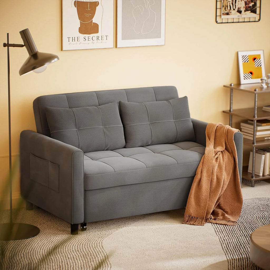Dark Gray Convertible Sleeper Sofa Bed Z181260