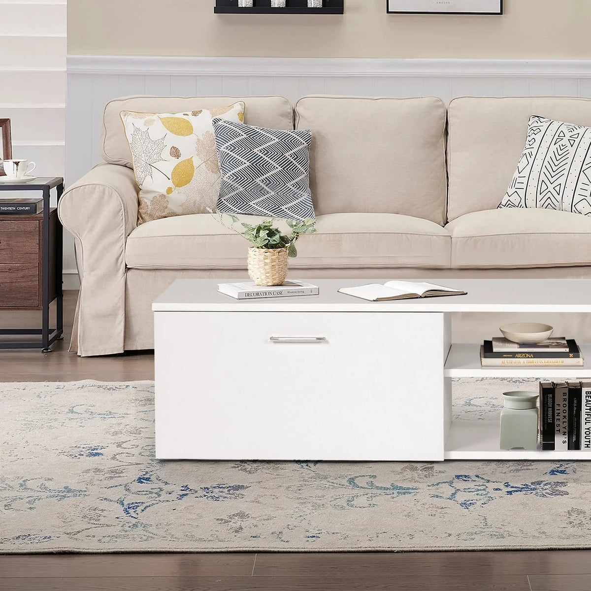 White Modern TV Stand for 55/65/70 Inch TVs I154
