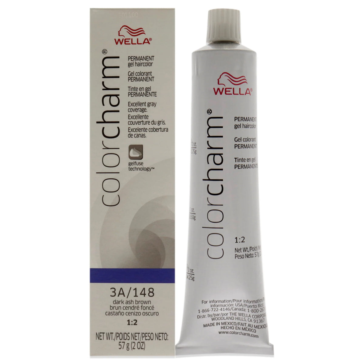 148 3A Dark Ash Brown Permanent Hair Color Gel B5389