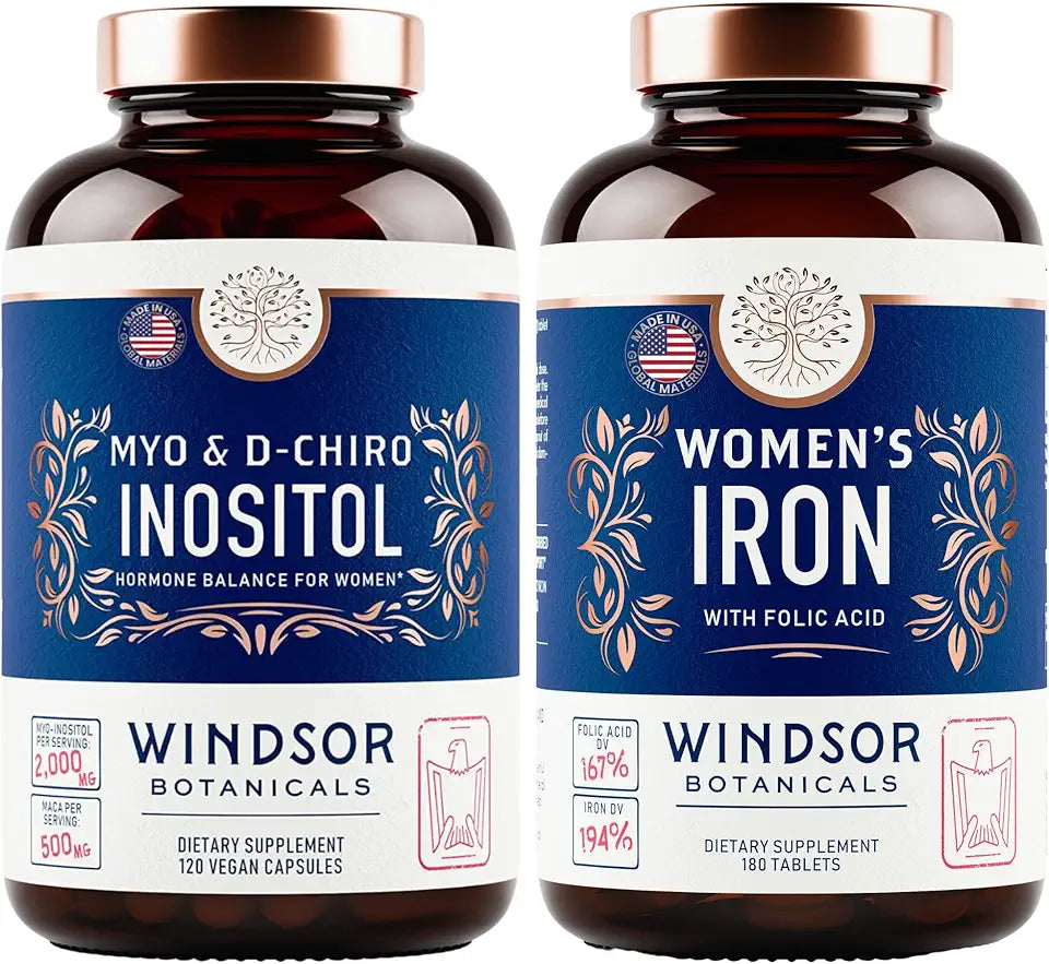 Inositol and Women's Iron Tablets I1378